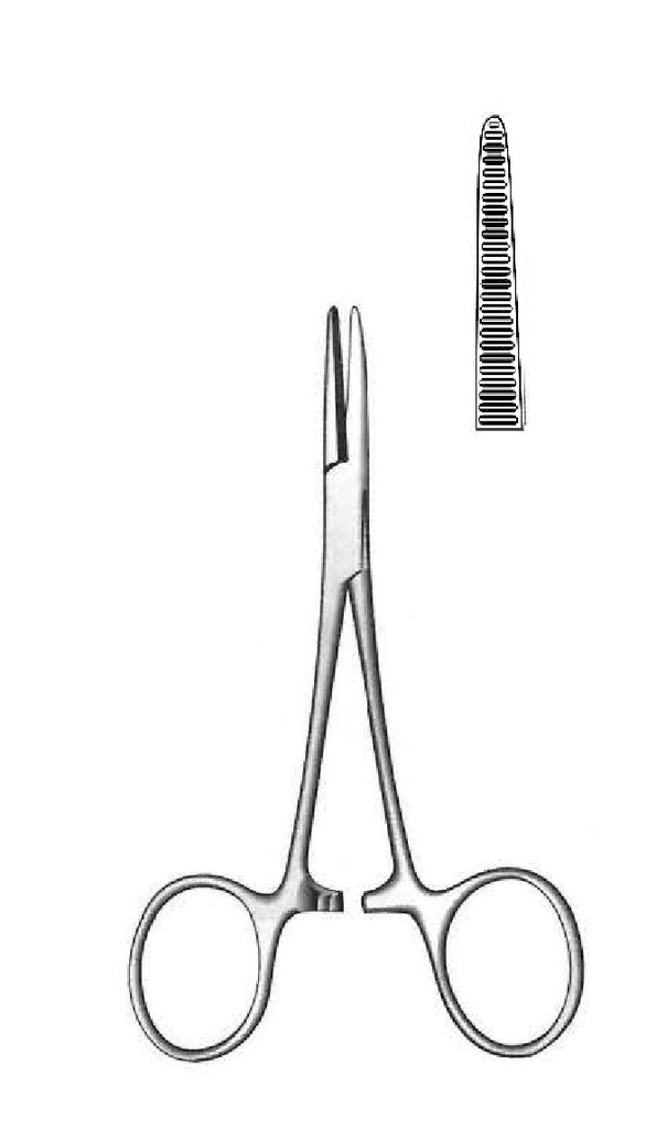 Pinza para arterias Jones, recta - longitud = 12.5 cm / 5"