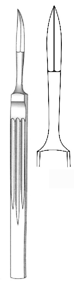 Bisturí nasal Joseph, afilado, recto, figura 1