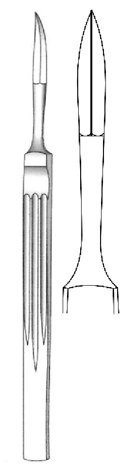 Bisturí nasal Joseph, afilado, recto, figura 2