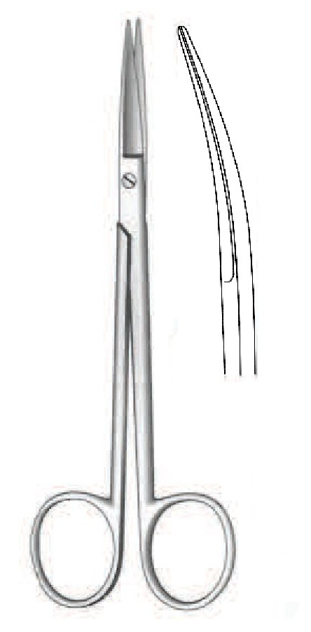 Joseph scissors, sharp, curve