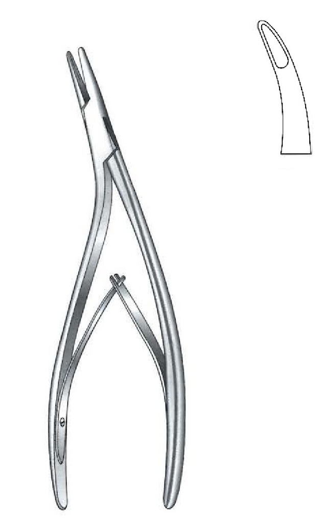 Pinza gubia para huesos de Juers-Lempert, curva - longitud = 18.5 cm / 7-1/4"