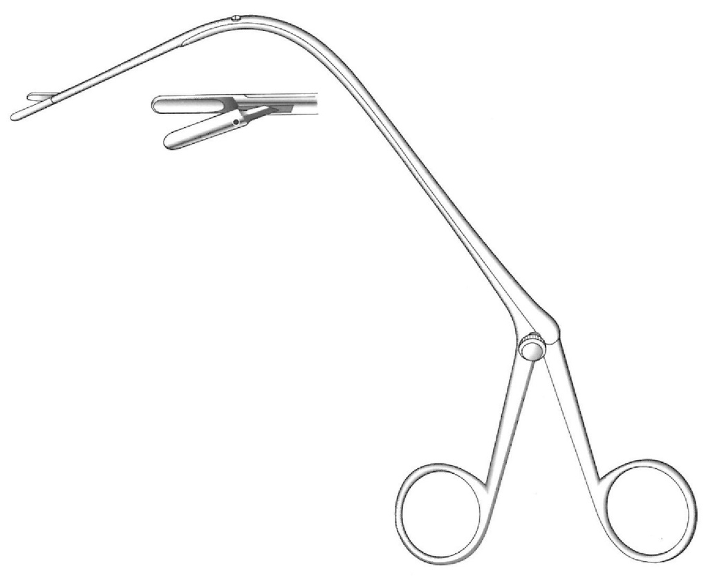 Pinza para pólipo laríngeo Jurasz, figura 2