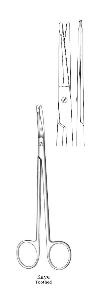 Tijera para estiramiento facial Kaye, recta - longitud = 18 cm / 7"