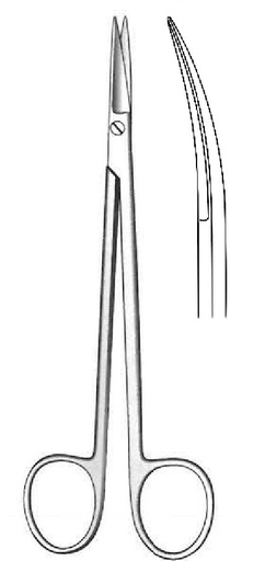 [IU-02612] Kelly dissection scissors, curve - length = 16 cm / 6-1 / 2