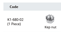 KEP Nut for Fixing Aluminum Rales - 1 Piece