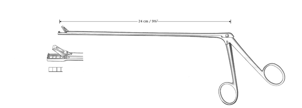 Pinza para biopsia y muestra cervical Kevorkian - longitud del eje = 24 cm / 9-1/2"