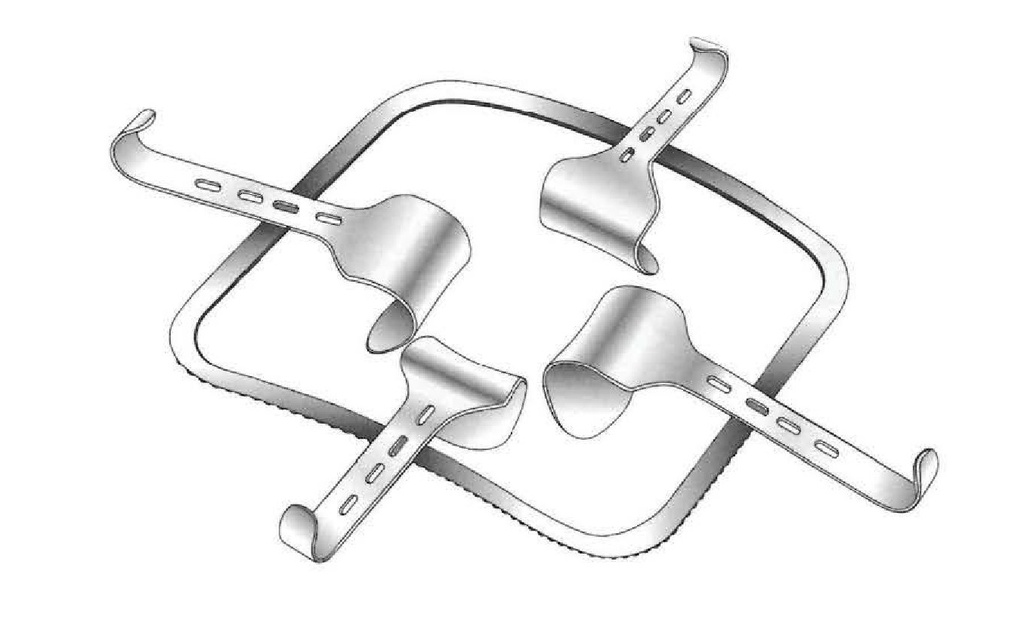 Juego completo de separador abdominal cuadrado Kirschner