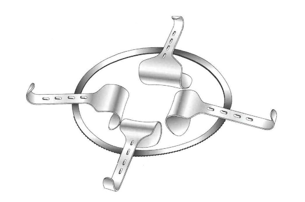 Juego completo de separador abdominal ovalado Kirschner