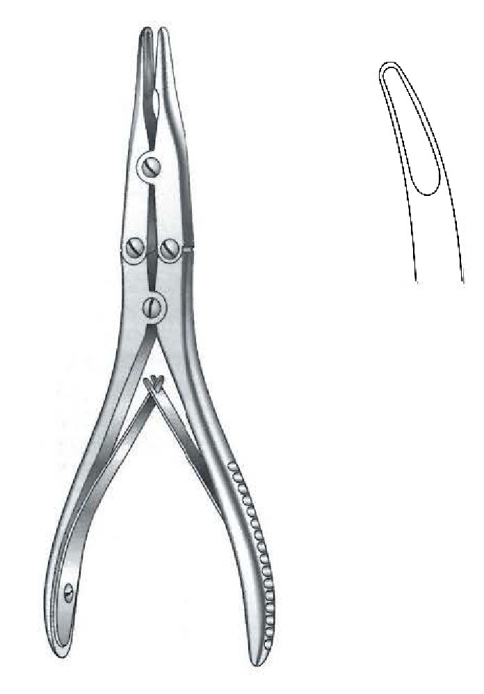 Kleinert-Kutz synovectomy clamp, light curve, 3 x 13 mm tip