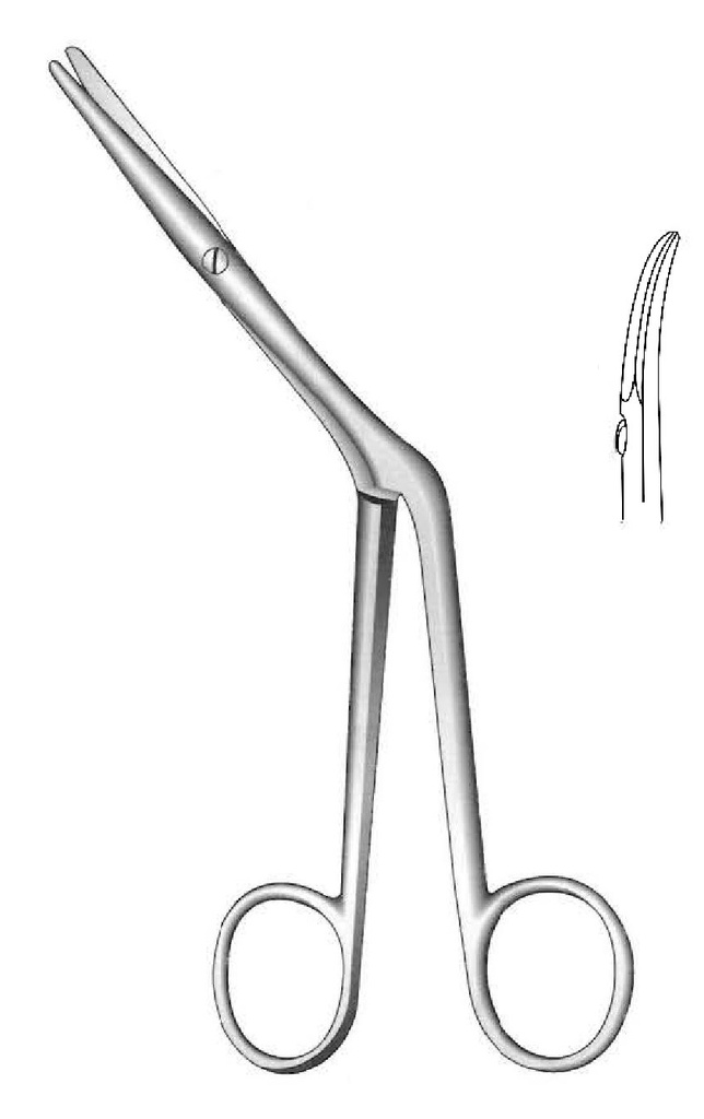 Tijera nasal Knight, curva a la derecha