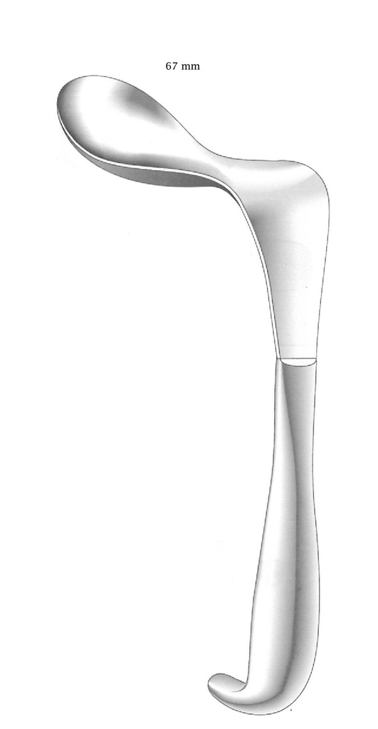 Separador de vejiga Kocher, ancho = 67 mm