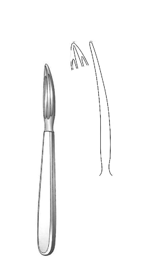 Enucleador director para bocio Kocher - longitud = 16 cm / 6-1/4"