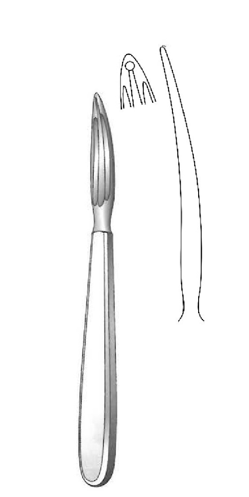Kocher Goiter Directing Enucleator with hole - length = 16 cm / 6-1/4"