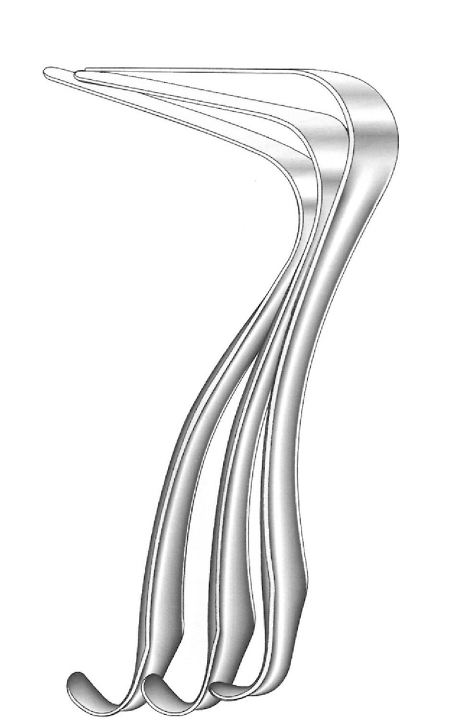 Separador vaginal Kristeller - valva = 115 x 22 mm