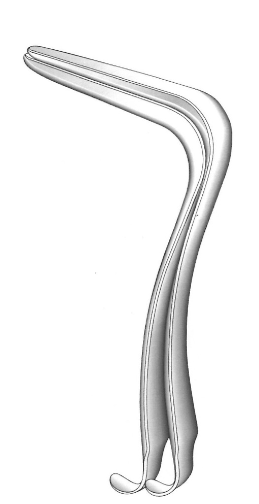 Espéculo vaginal Kristeller - valva = 105 x 18 mm