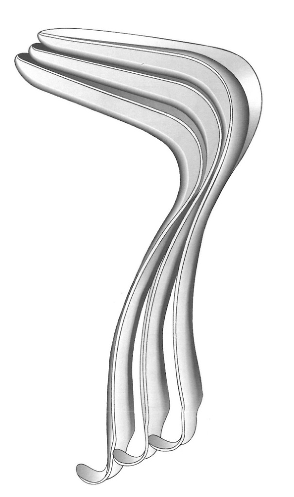 Espéculo vaginal Kristeller - valva = 110 x 36 mm