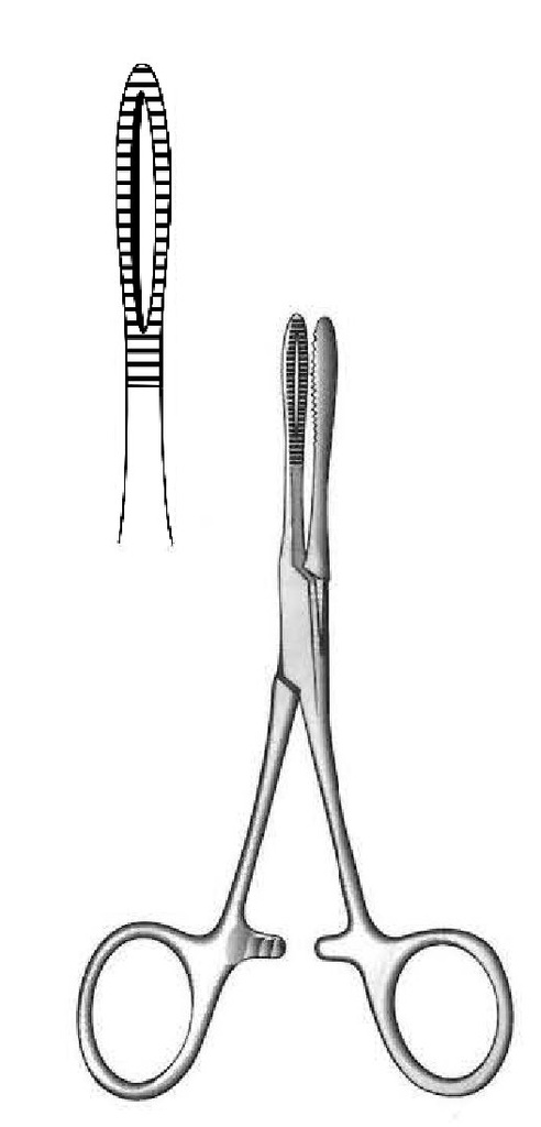 Pinza para arterial Kroenlein, recta