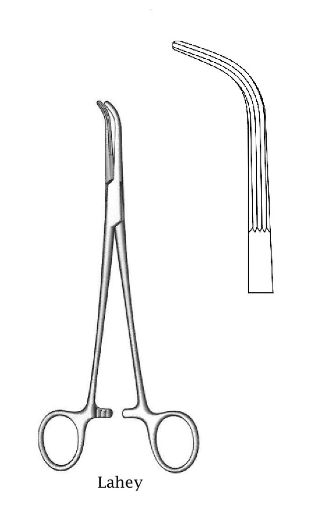 Lahey bile duct clamp - length = 19 cm / 7-1 / 2 "