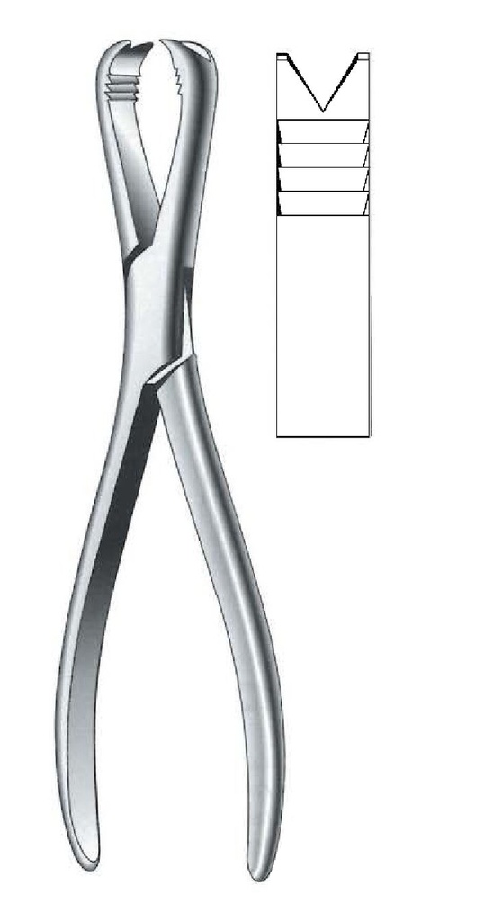 Pinza de sujeción para hueso Langenbeck - longitud = 21 cm / 8-1/4"