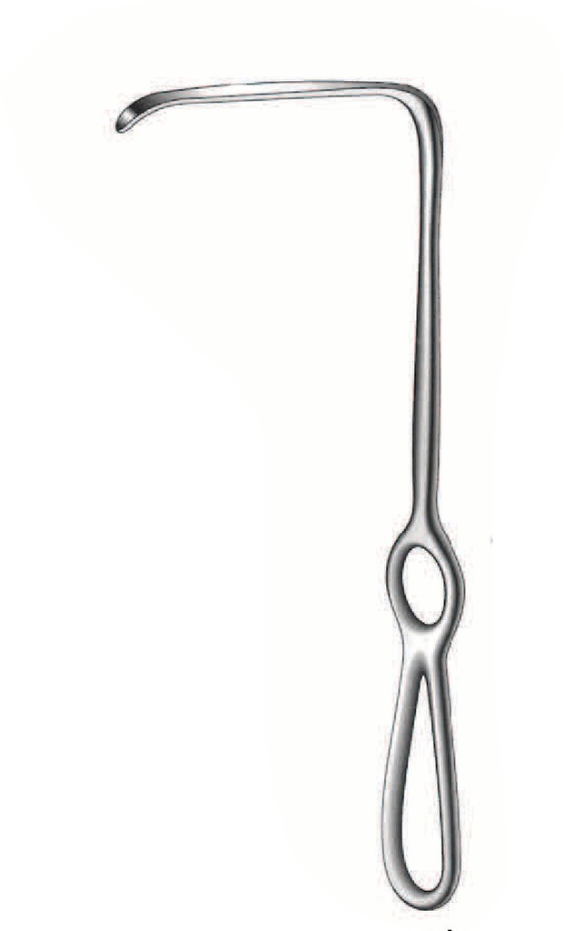 Langenbeck Retractor, blade = 85 x 15 mm - length = 21 cm / 8-1/4"
