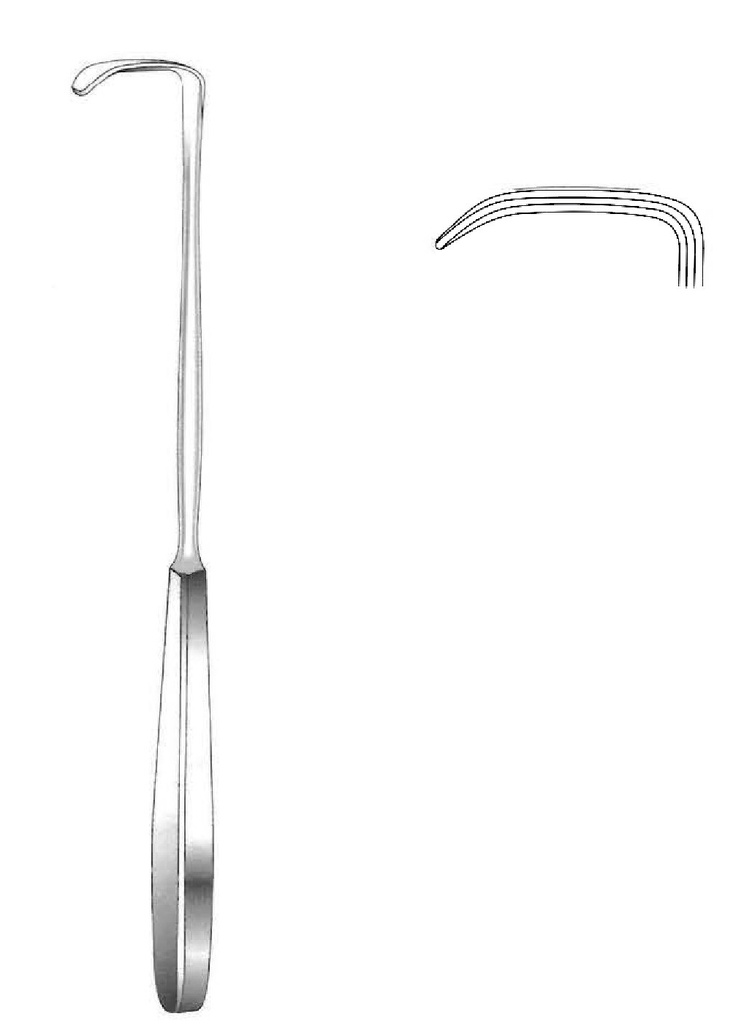 Separador Langenbeck, valva = 30 x 14 mm - longitud = 22 cm / 8-1/2"