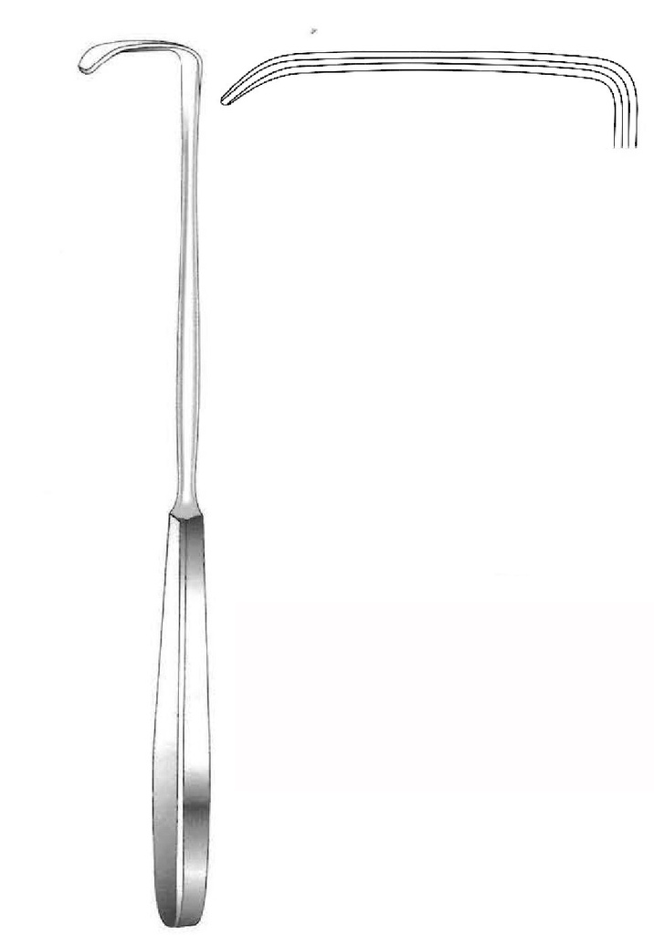 Separador Langenbeck, valva = 50 x 11 mm - longitud = 22 cm / 8-1/2"