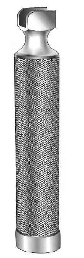 Large spare handle for laryngoscope, optical fiber