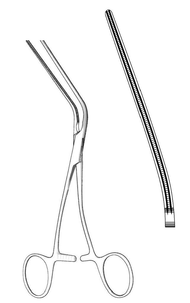 Pinza vascular periférica de Leland-Jones - longitud = 20 cm / 8"