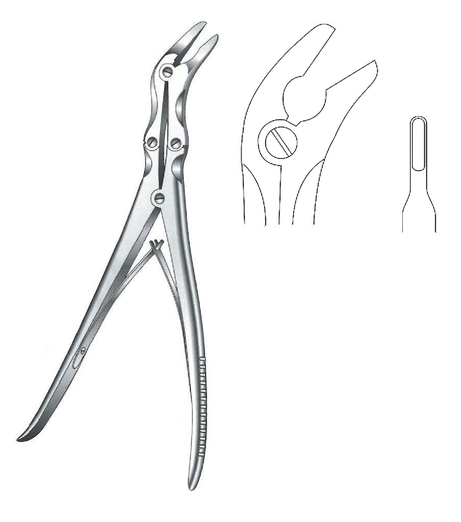 Gower clamp for Leksell bone, tip = 3 x 13 mm