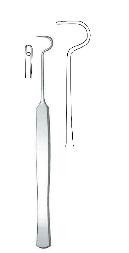 Aguja para ligadura - longitud = 15 cm / 6" / 15 cm
