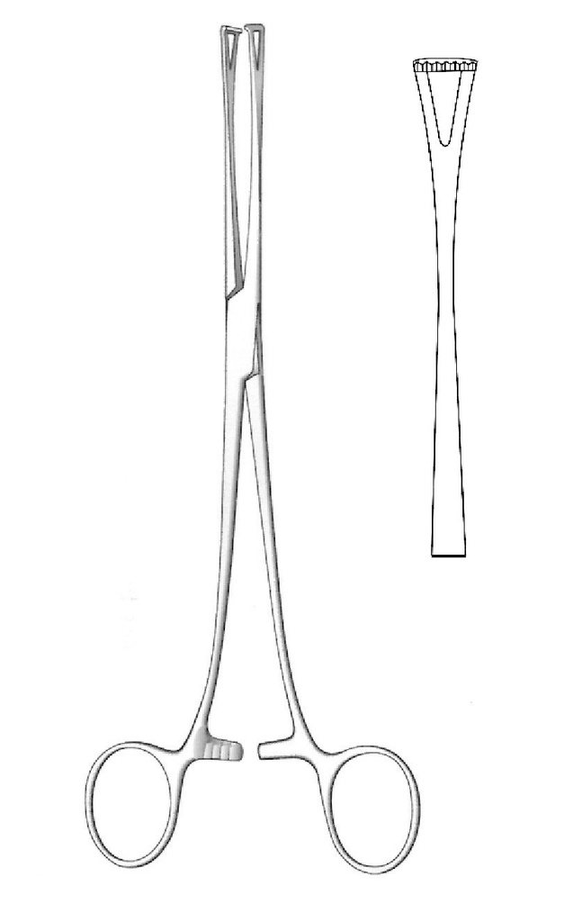 Pinza para agarre de tejidos e intestinos Lockwood