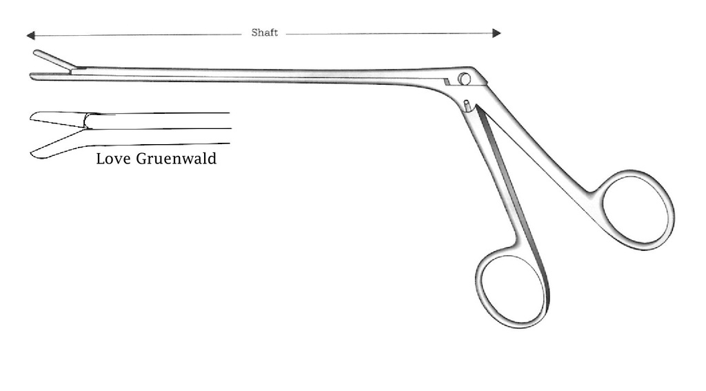 Pinza para laminectomía Love-Gruenwald, hacia abajo - longitud = 15 cm