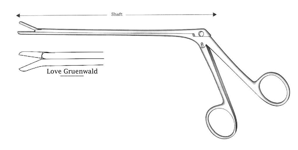 Pinza para laminectomía Love-Gruenwald, hacia abajo - longitud = 18 cm