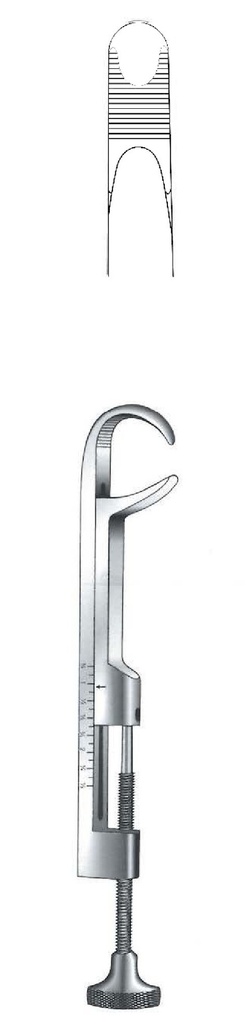 Lowman bone fastening clamp - length = 12 cm / 4-3 / 4 "