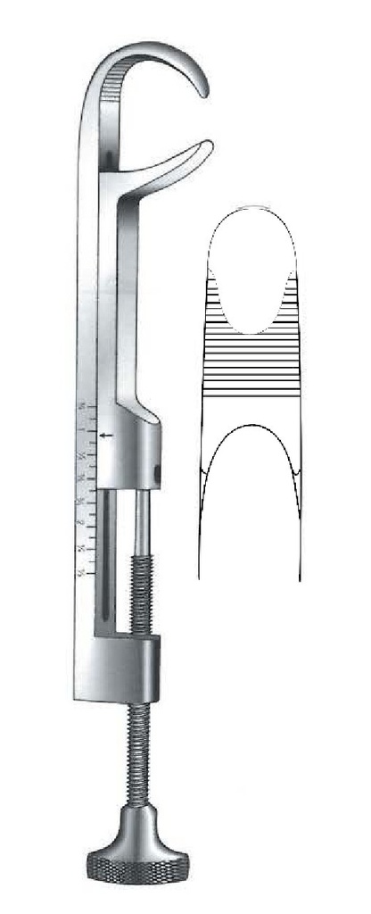 Pinza de sujeción para huesos Lowman - longitud = 18 cm / 7-1/4"