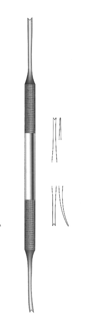 Taponador Luniatschek, mango redondo,punta = 2 mm