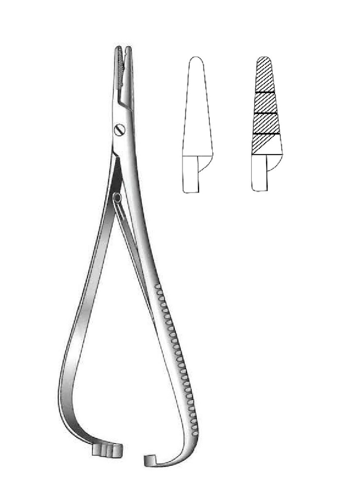 Porta agujas MacPhail - longitud = 14 cm / 5-1/2&quot;