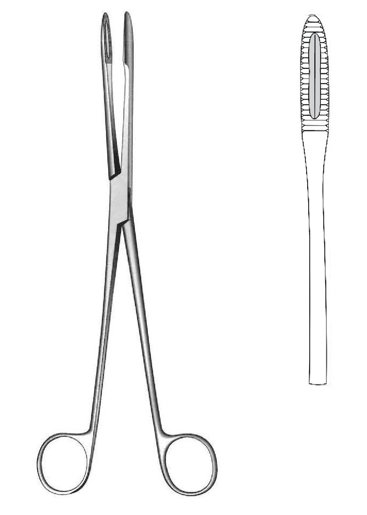 Maier Dressing Forceps, straight - length = 25 cm / 10"
