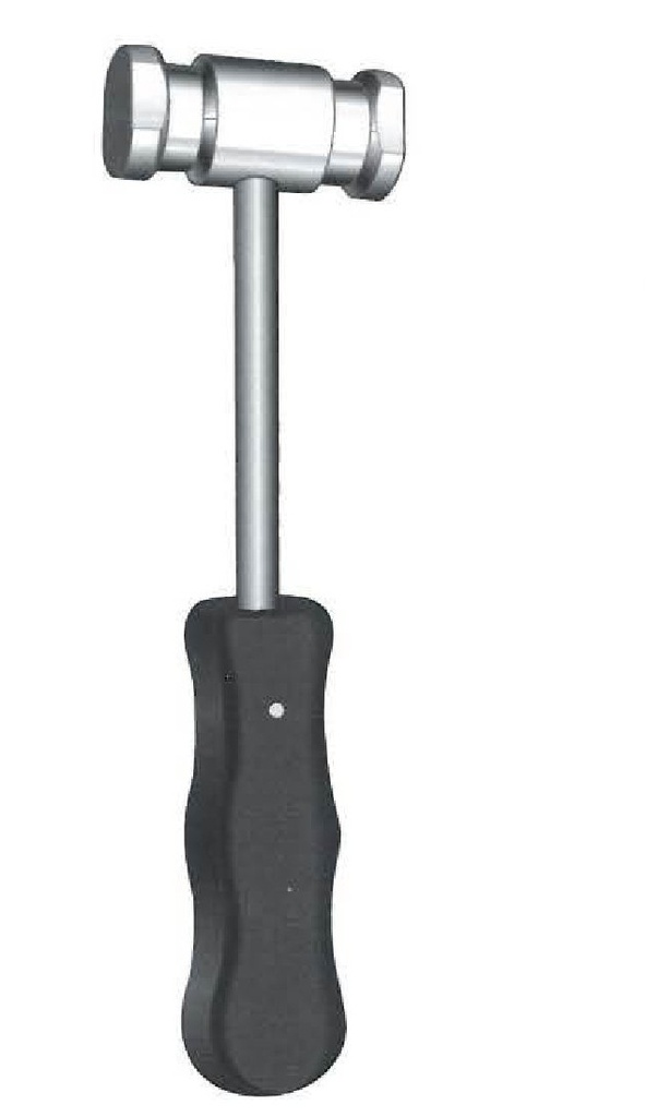 Mallet, head weight = 300 g, total weight = 500 g