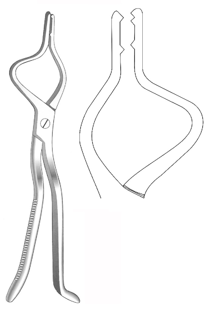 Pinza para desimpactación Tessier para adulto, izquierda