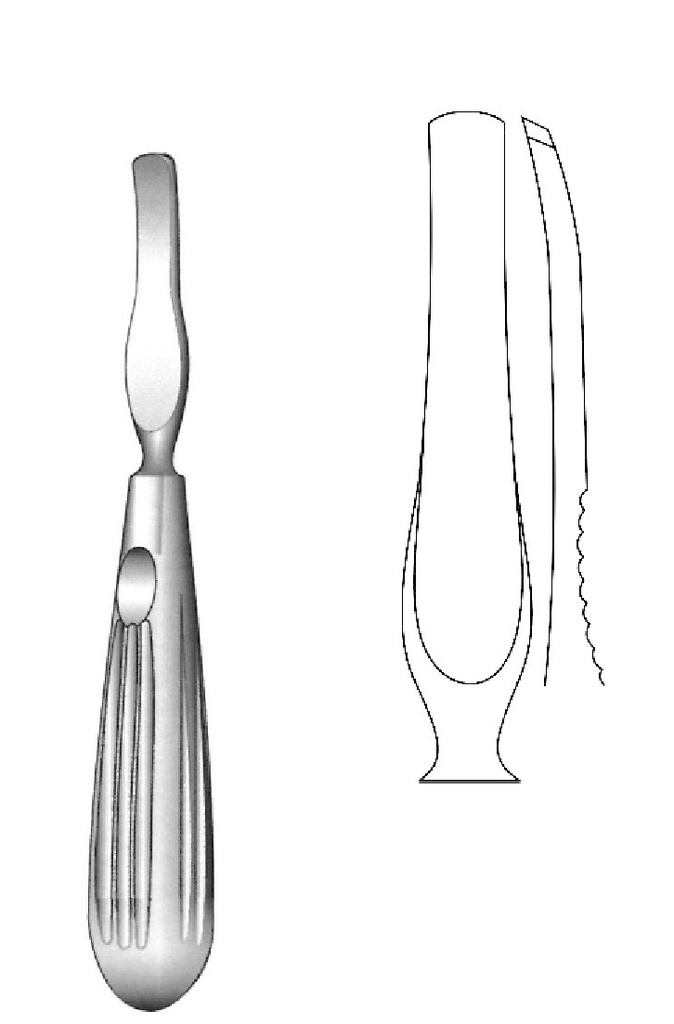 Elevator for periosteum marchac, tip = 7.5 mm