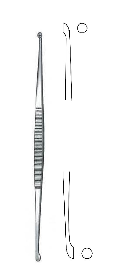 Martini bone curett, double extreme