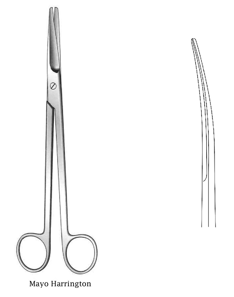 May -Harrington scissors, curve - length = 30 cm / 12 "