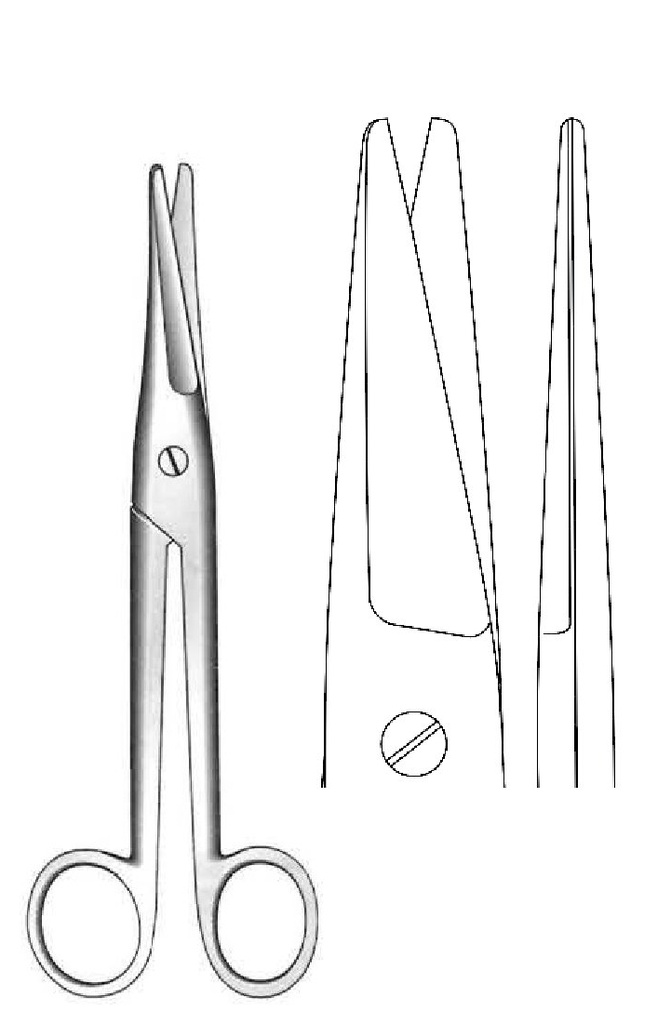 Tijera para disección Mayo-Noble, recta - longitud = 17 cm / 6-3/4"