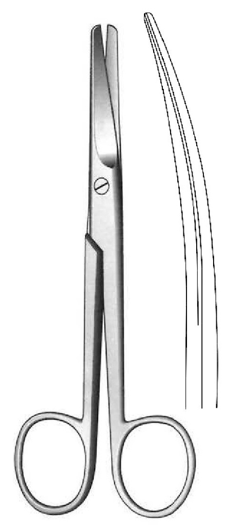 Tijera para disección Mayo, curva - longitud = 15 cm / 6"