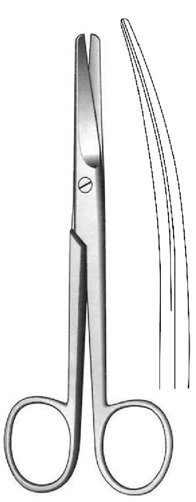Tijera para disección Mayo, curva - longitud = 23 cm / 9"