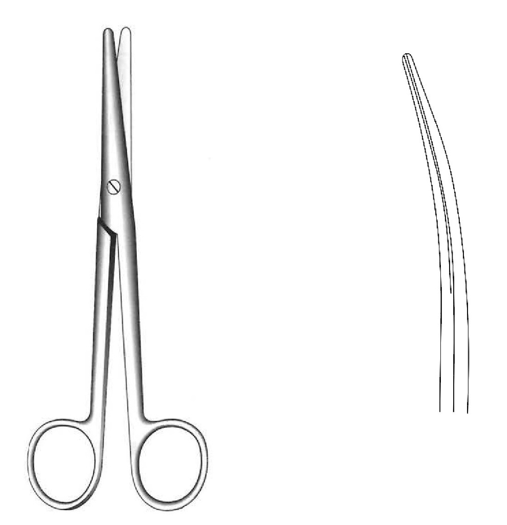 May -Stille dissection scissors, curve - length = 15 cm / 6 "