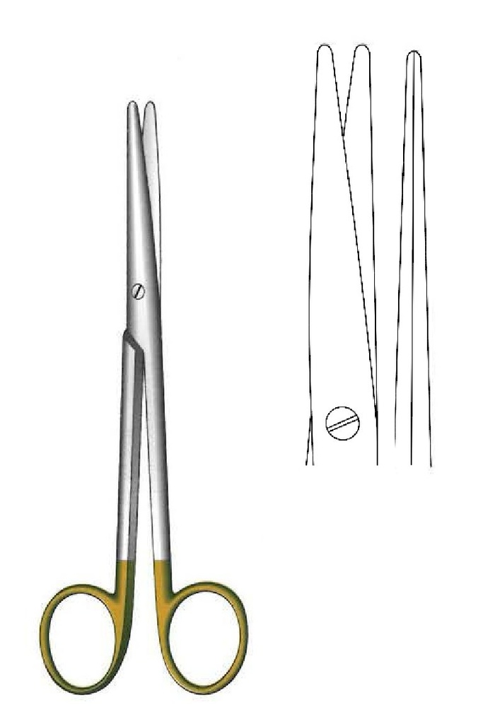 May-Fleer, straight scissors, Gold TC