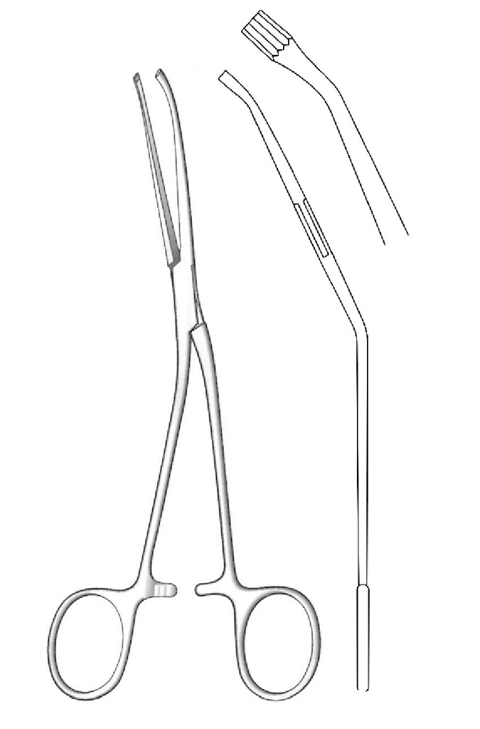 McGivney hemorrhoid grip clamp, angled