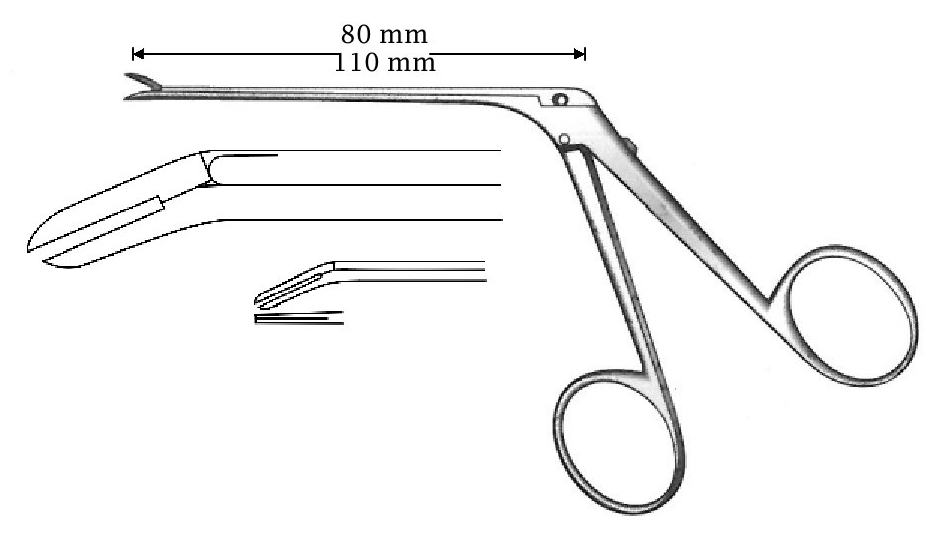 McGee wire fold clamp, black finish, tip = 0.8 x 6 mm - length = 80 mm